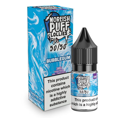 Moreish Puff Lollies 50/50 Bubblegum 10ml E-Liquid