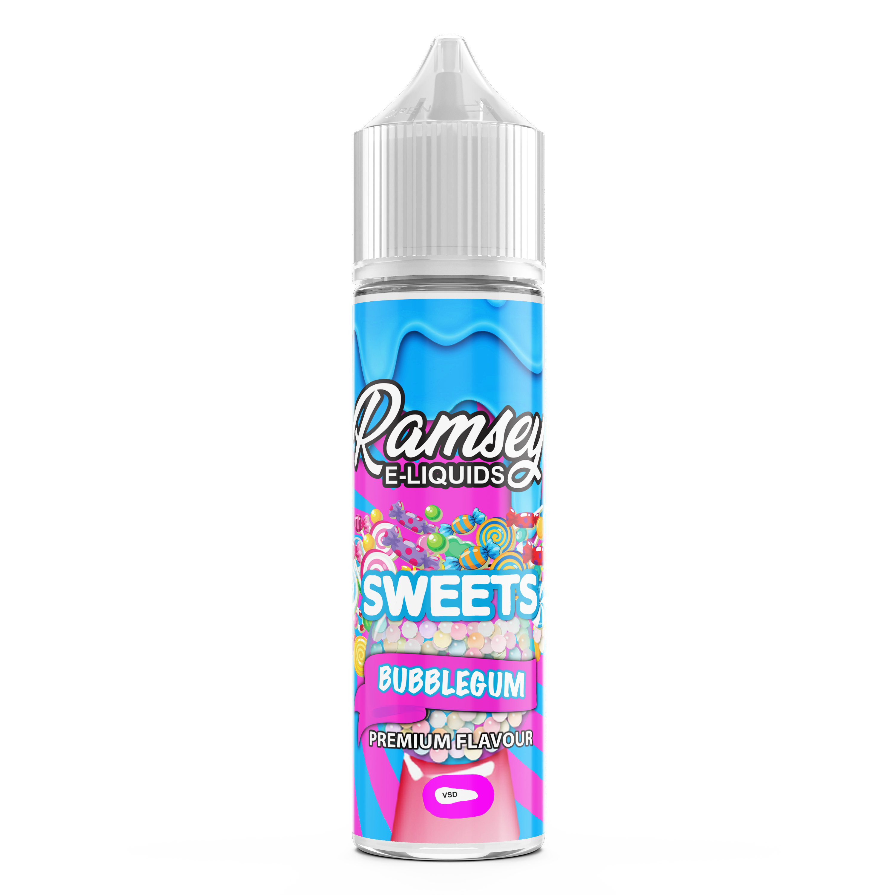 Ramsey E-Liquids Sweets: Bubblegum Sweet 0mg 50ml Shortfill E-Liquid