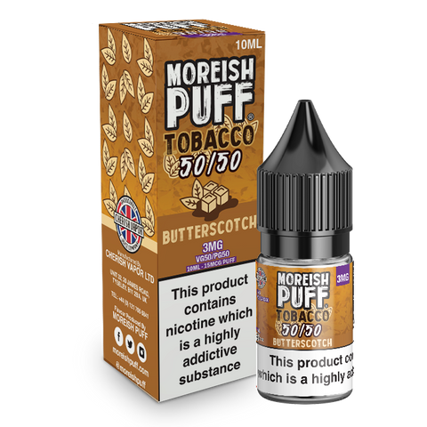 Moreish Puff Tobacco 50/50 Butterscotch Tobacco 10ml E-Liquid