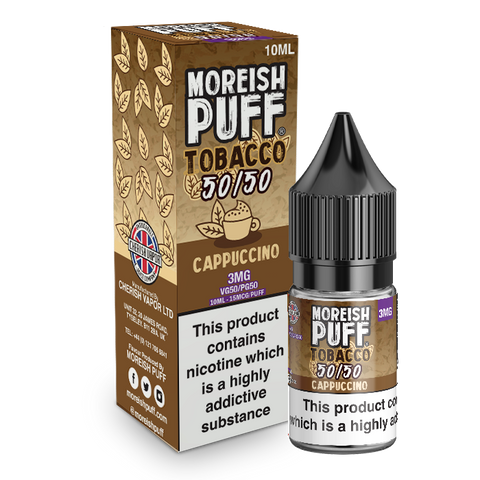 Moreish Puff Tobacco 50/50 Cappuccino Tobacco 10ml E-Liquid