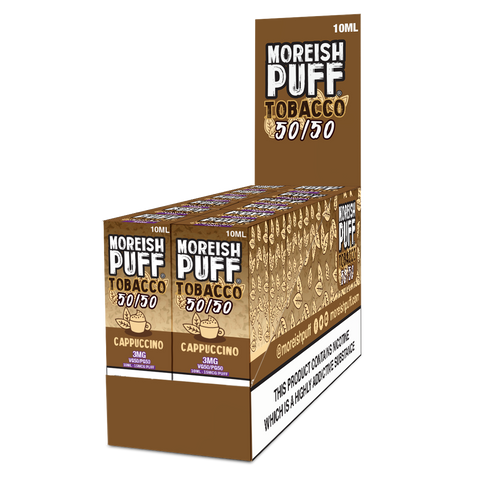 Moreish Puff Tobacco 50/50 Cappuccino Tobacco 10ml E-Liquid