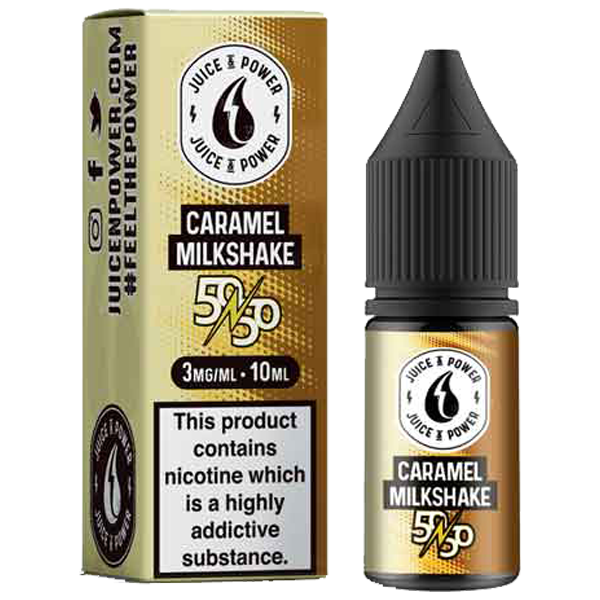 Juice N Power 50:50 Caramel Milkshake 10ml E-Liquid
