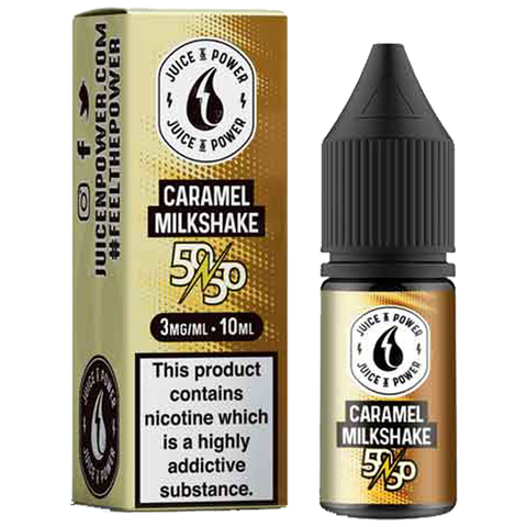 Juice N Power 50:50 Caramel Milkshake 10ml E-Liquid