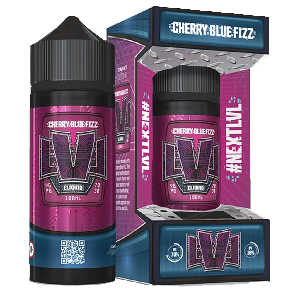 LVL Cherry Blue Fizz E-Liquid 100ml Shortfill