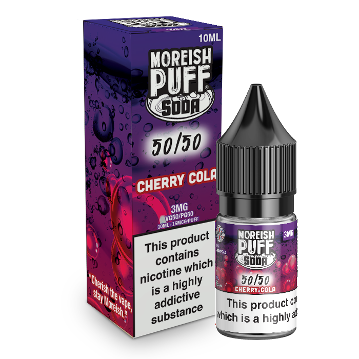 Moreish Puff Soda 50/50 Cherry Cola Soda 10ml E-Liquid