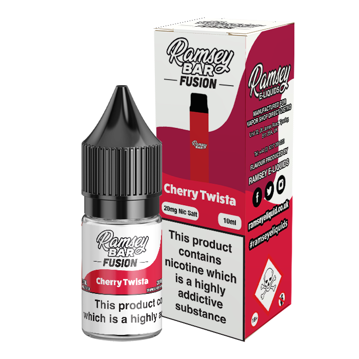 Ramsey Bar Fusion Cherry Twista 10ml Nic Salt