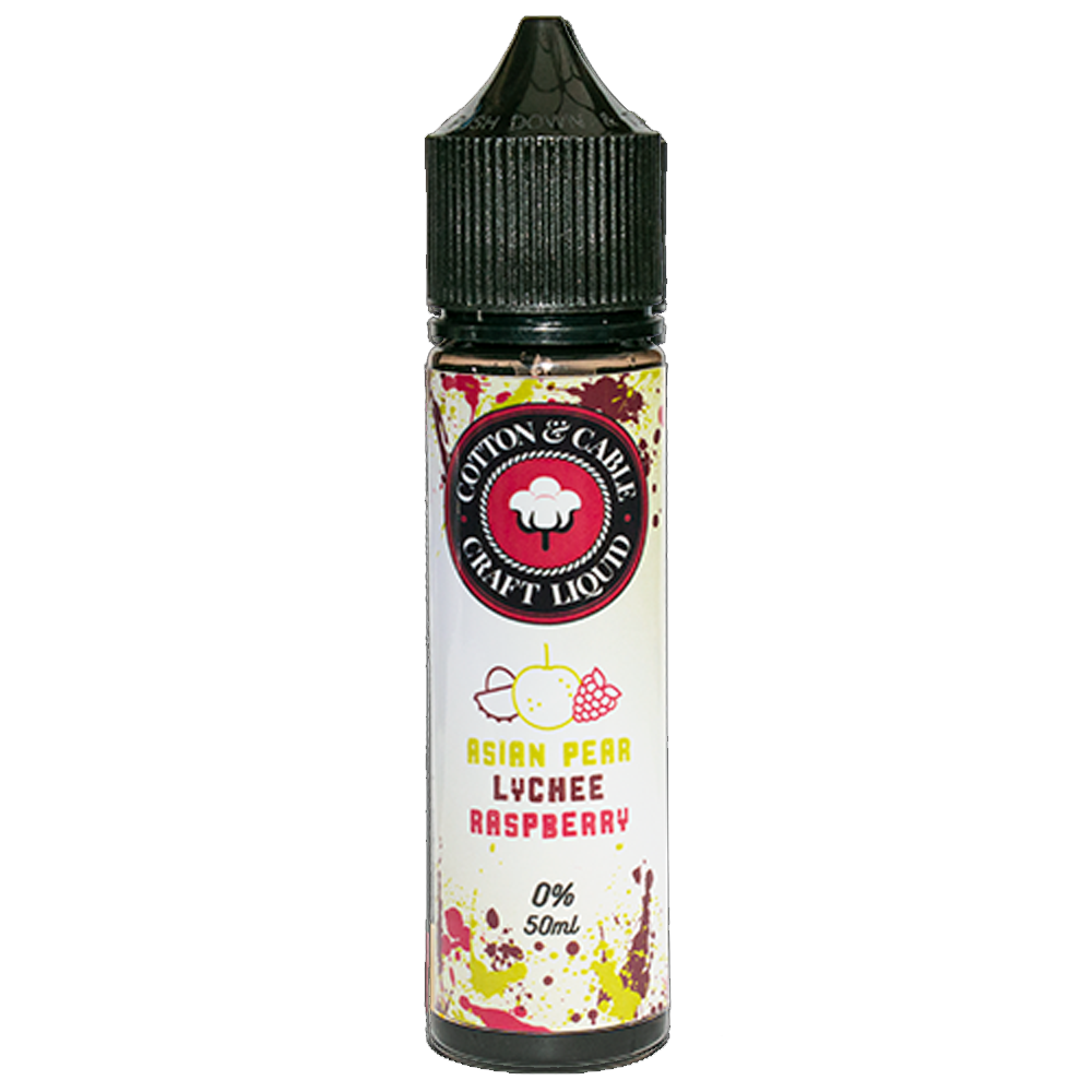 Asian Pear Lychee Raspberry by Cotton & Cable Fruits 50ml Shortfill