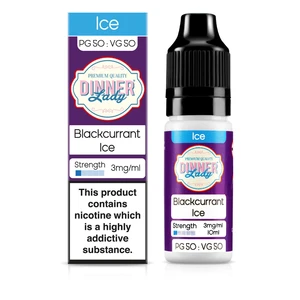 Dinner Lady Ice 50/50: Blackcurrant Ice 10ml E-Liquid