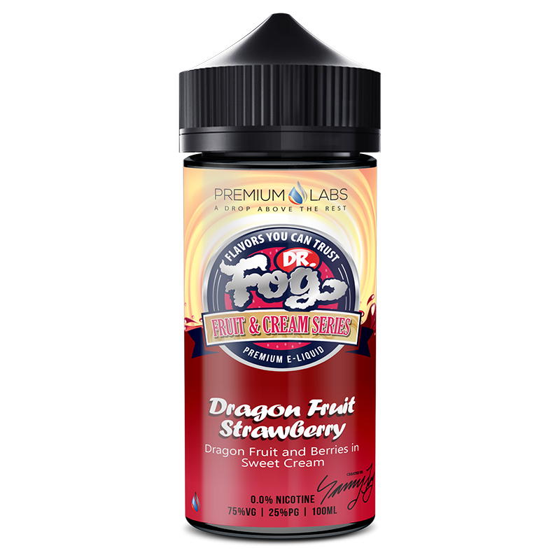 Dr Fog Fruit Cream Series: Dragon Fruit Strawberry 0mg 100ml Shortfill E-Liquid