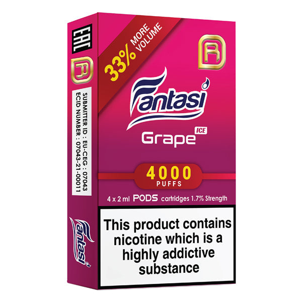 Fantasi NanoStix Pods Grape Ice 1.7% 4 Pack
