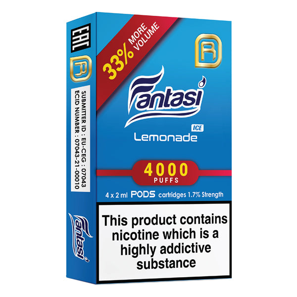 Fantasi NanoStix Pods Lemonade Ice 1.7% 4 Pack