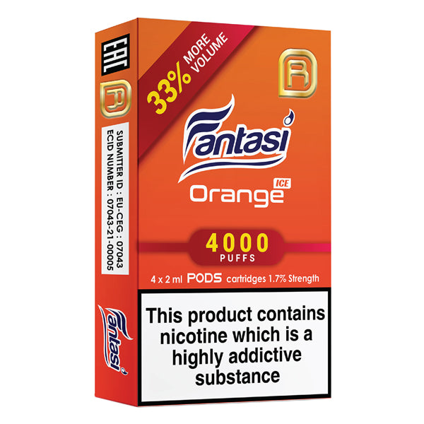 Fantasi NanoStix Pods Orange Ice 1.7% 4 Pack