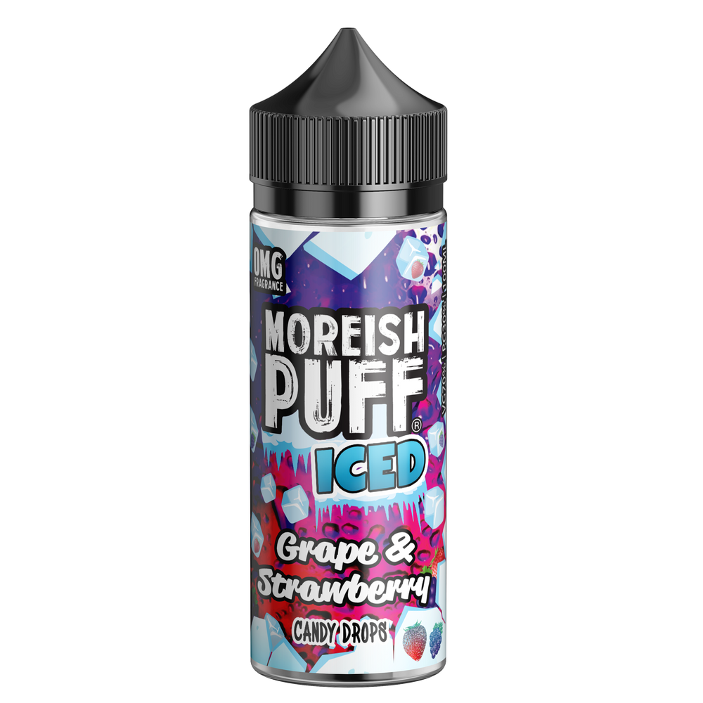 Moreish Puff Iced Grape & Strawberry Candy Drops 100ml Shortfill