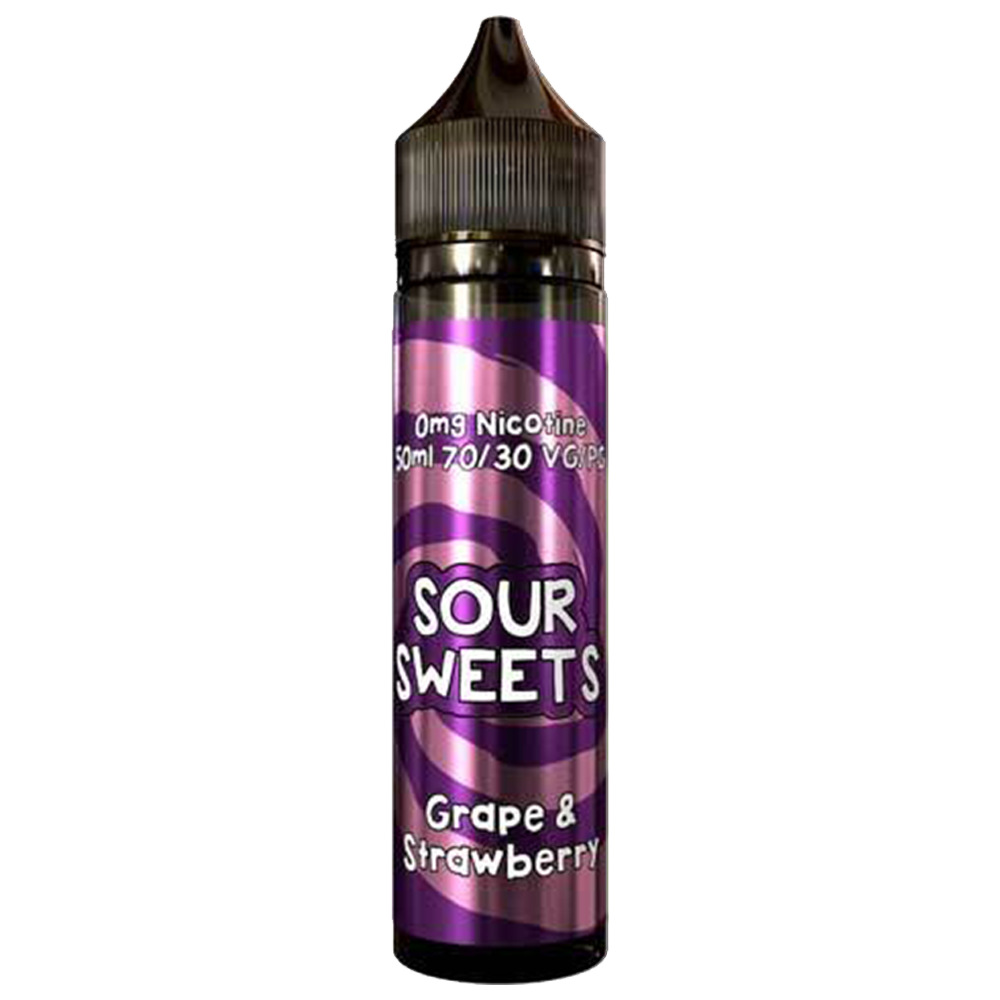 Cornish Liquids Sour Sweets: Grape and Strawberry E-liquid 50ml Shortfill