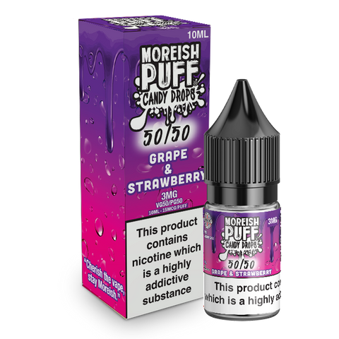 Moreish Puff Candy Drops 50/50 Grape and Strawberry Candy Drops 10ml E-Liquid