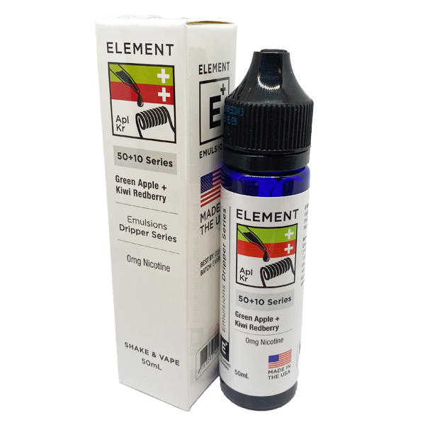Element Emulsion: Green Apple & Kiwi Redberry 0mg 50ml Shortfill E-liquid