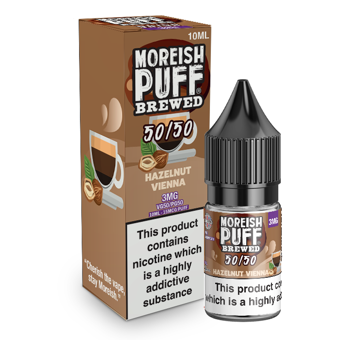 Moreish Puff Brewed 50/50 Hazelnut Vienna 10ml E-Liquid