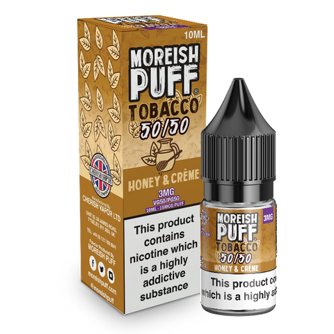 Moreish Puff Tobacco 50/50 Honey and Cream Tobacco 10ml E-Liquid