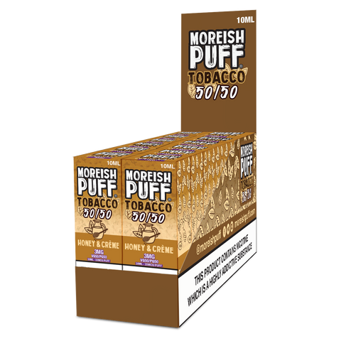 Moreish Puff Tobacco 50/50 Honey and Cream Tobacco 10ml E-Liquid