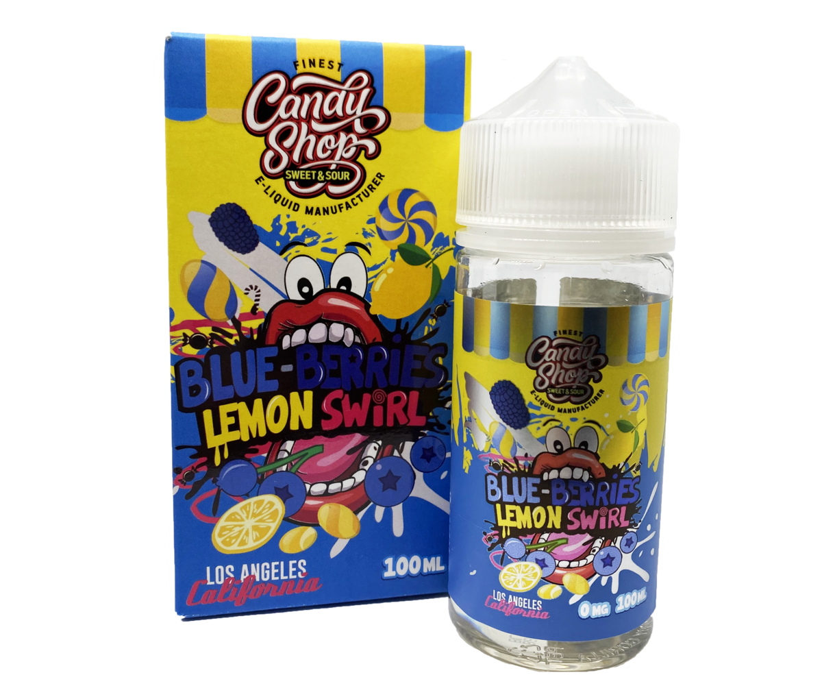 Blue-Berries Lemon Swirl By Candy Shop Sweet & Sour 0mg Shortfill 100ml