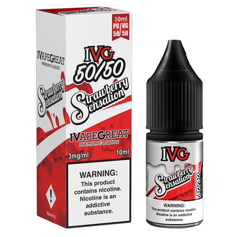 IVG 50/50 Strawberry Sensation 10ml E-Liquid