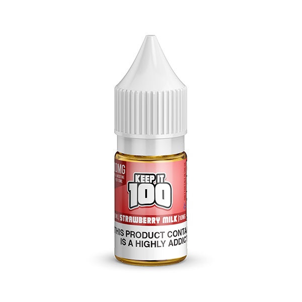 Keep it 100 Nic Salt Strawberry Milk 10ml E-Liquid