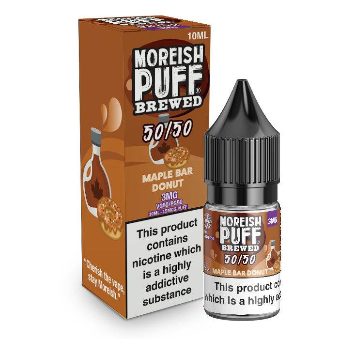 Moreish Puff Brewed 50/50 Maple Bar Donut 10ml E-Liquid