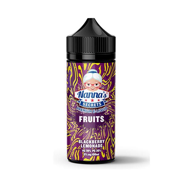 Nanna's Secret Fruits: Blackberry Lemonade 0mg 100ml Shortfill E-Liquid