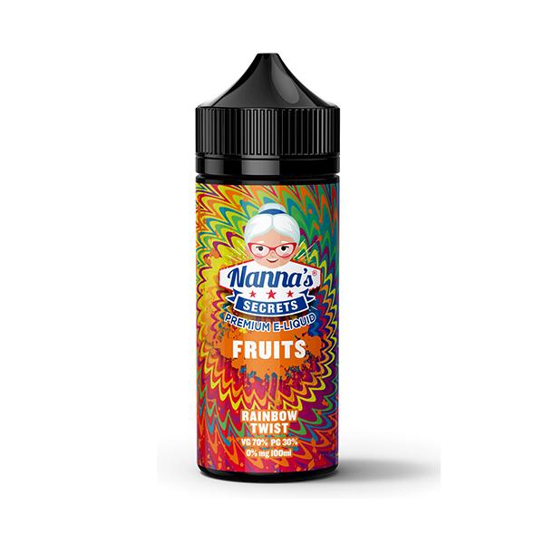 Nanna's Secret Fruits: Rainbow Twist 0mg 100ml Shortfill E-Liquid