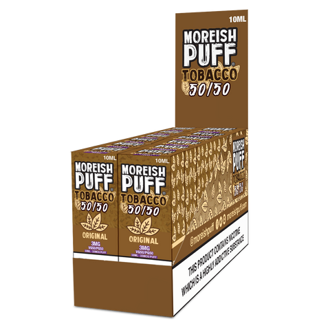 Moreish Puff Tobacco 50/50 Original Tobacco 10ml E-Liquid