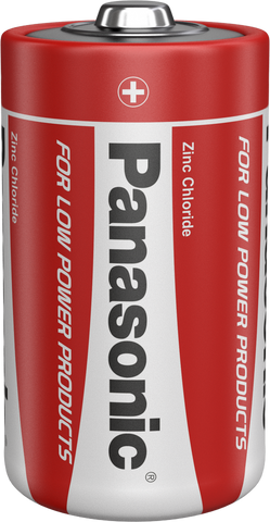 Panasonic D R20 Zinc Carbon Batteries 24pk