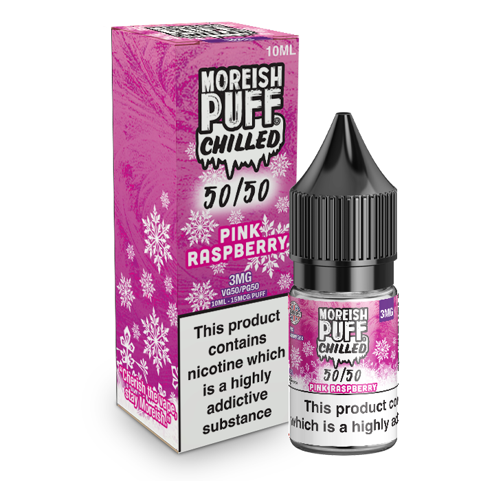 Moreish Puff Chilled 50/50 Pink Raspberry Chilled 10ml E-Liquid