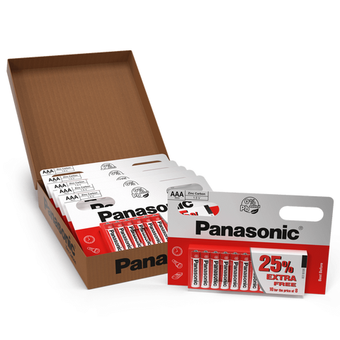 Panasonic AAA R03 Zinc Carbon Batteries 48pk