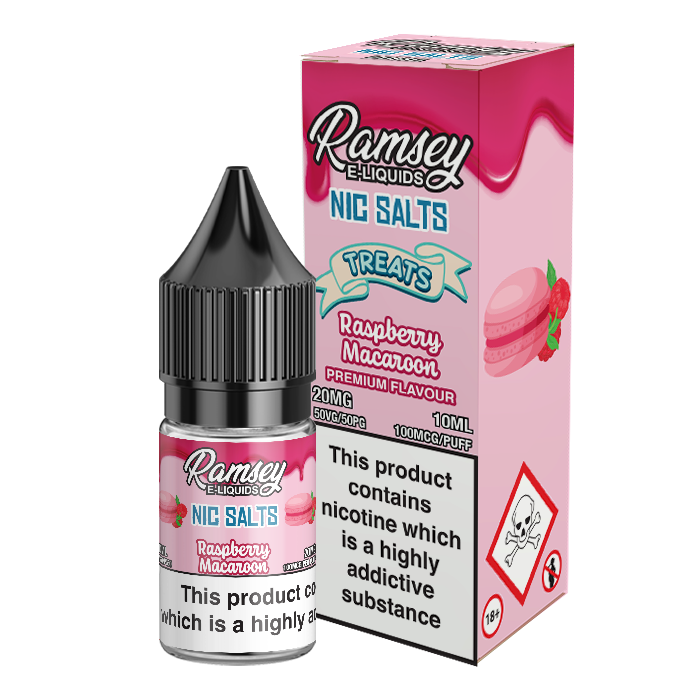 Ramsey E-Liquids Raspberry Macaroon 10ml Nic Salt