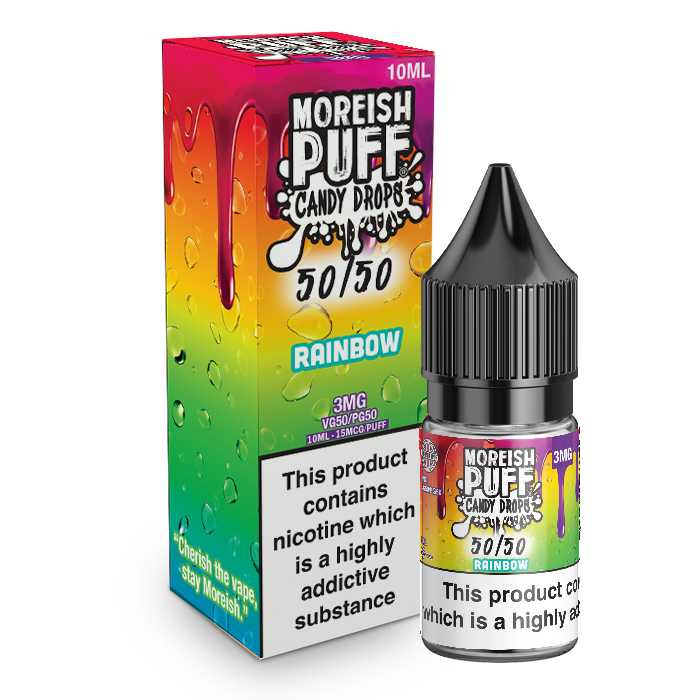 Moreish Puff Candy Drops 50/50 Rainbow Candy Drops 10ml E-Liquid