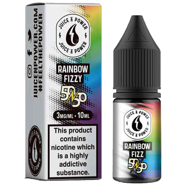 Juice N Power 50:50 Rainbow Fizzy 10ml E-Liquid