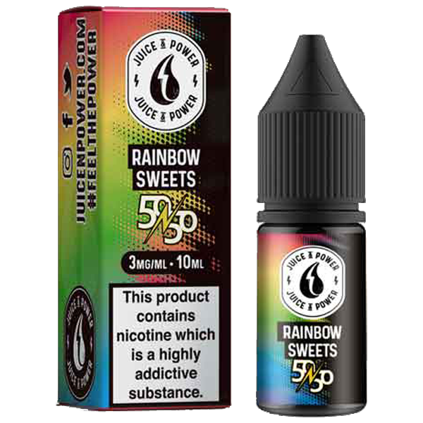 Juice N Power 50:50 Rainbow Sweet 10ml E-Liquid