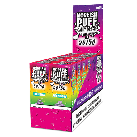 Moreish Puff Candy Drops 50/50 Rainbow Candy Drops 10ml E-Liquid