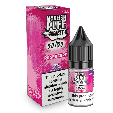 Moreish Puff Sherbet 50/50 Raspberry Sherbet 10ml E-Liquid