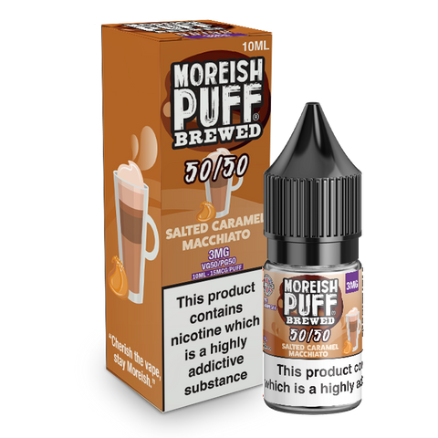 Moreish Puff Brewed 50/50 Salted Caramel Macchiato 10ml E-Liquid