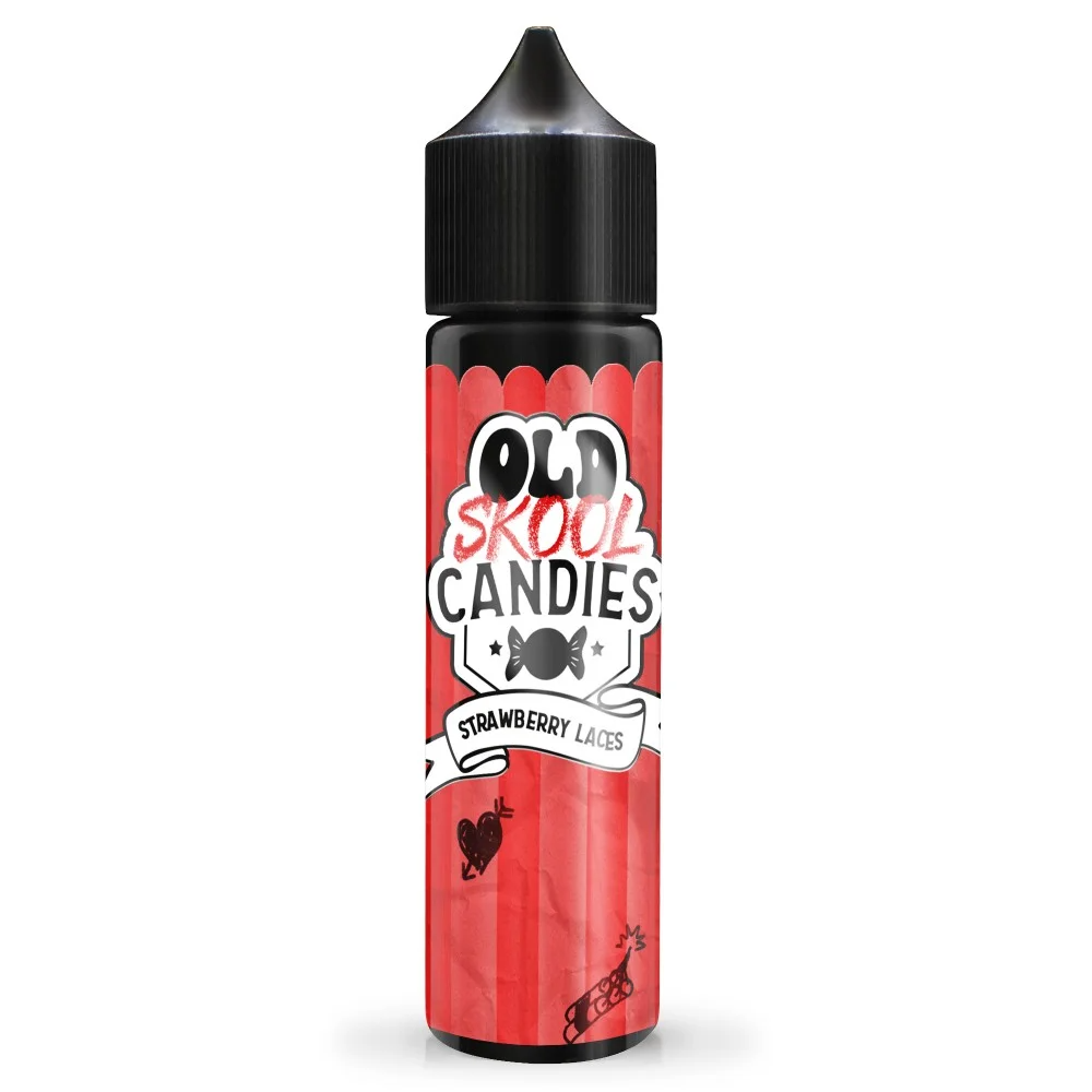 Old Skool Candies: Strawberry Laces 0mg 50ml Shortfill E-Liquid