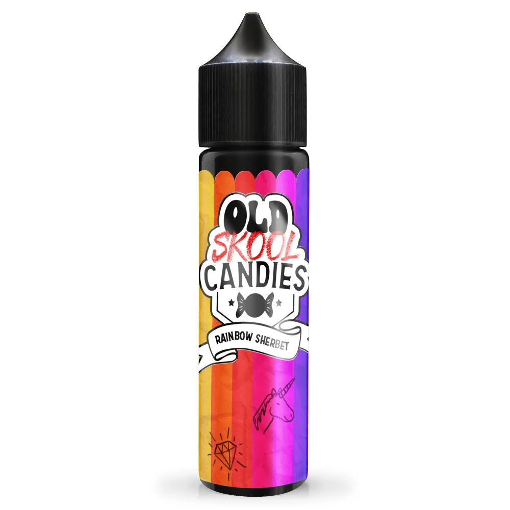 Old Skool Candies: Rainbow Sherbet 0mg 50ml Shortfill E-Liquid