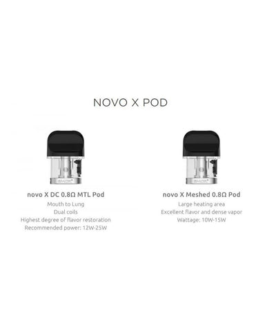 Smok Novo X Replacement Pods 2ml 3pk