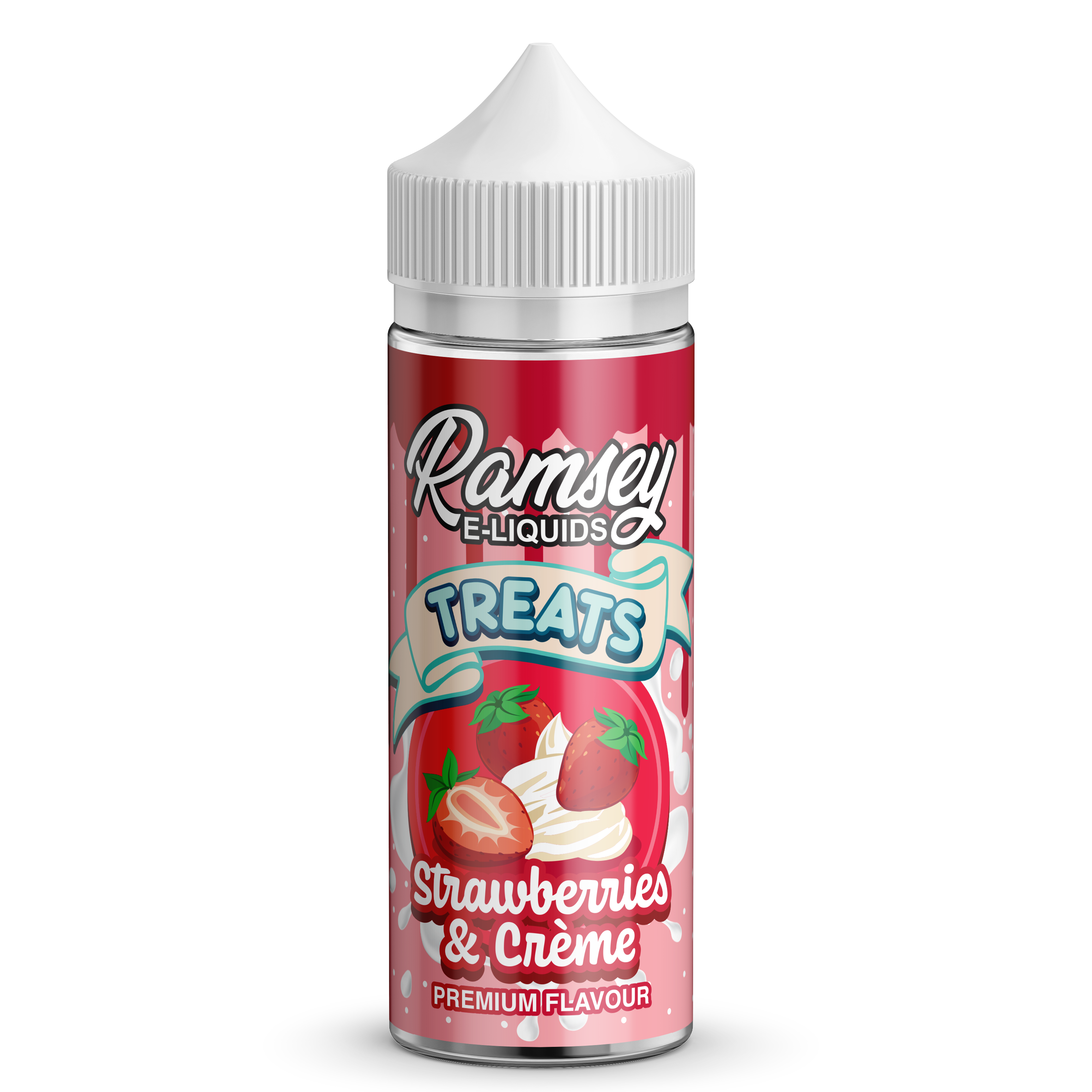 Ramsey E-Liquids Treats Strawberries & Cream 0mg 100ml Shortfill E-Liquid