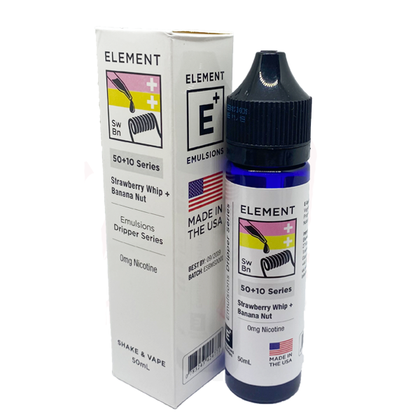 Element Emulsion: Strawberry Whip & Banana Nut 0mg 50ml Shortfill E-liquid