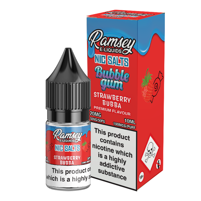 Ramsey E-Liquids Strawberry Bubba 10ml Nic Salt
