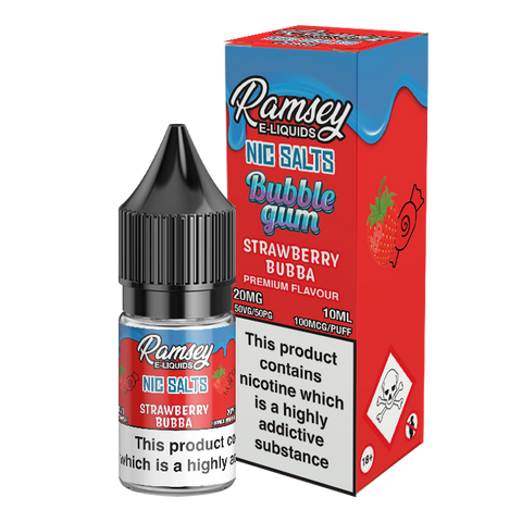 Ramsey E-Liquids Strawberry Bubba 10ml Nic Salt