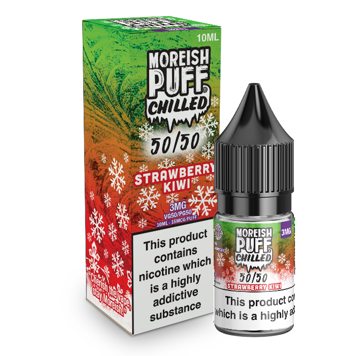 Moreish Puff Chilled 50/50 Strawberry and Kiwi Chilled 10ml E-Liquid