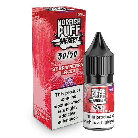 Moreish Puff Sherbet 50/50 Strawberry Laces Sherbet 10ml E-Liquid