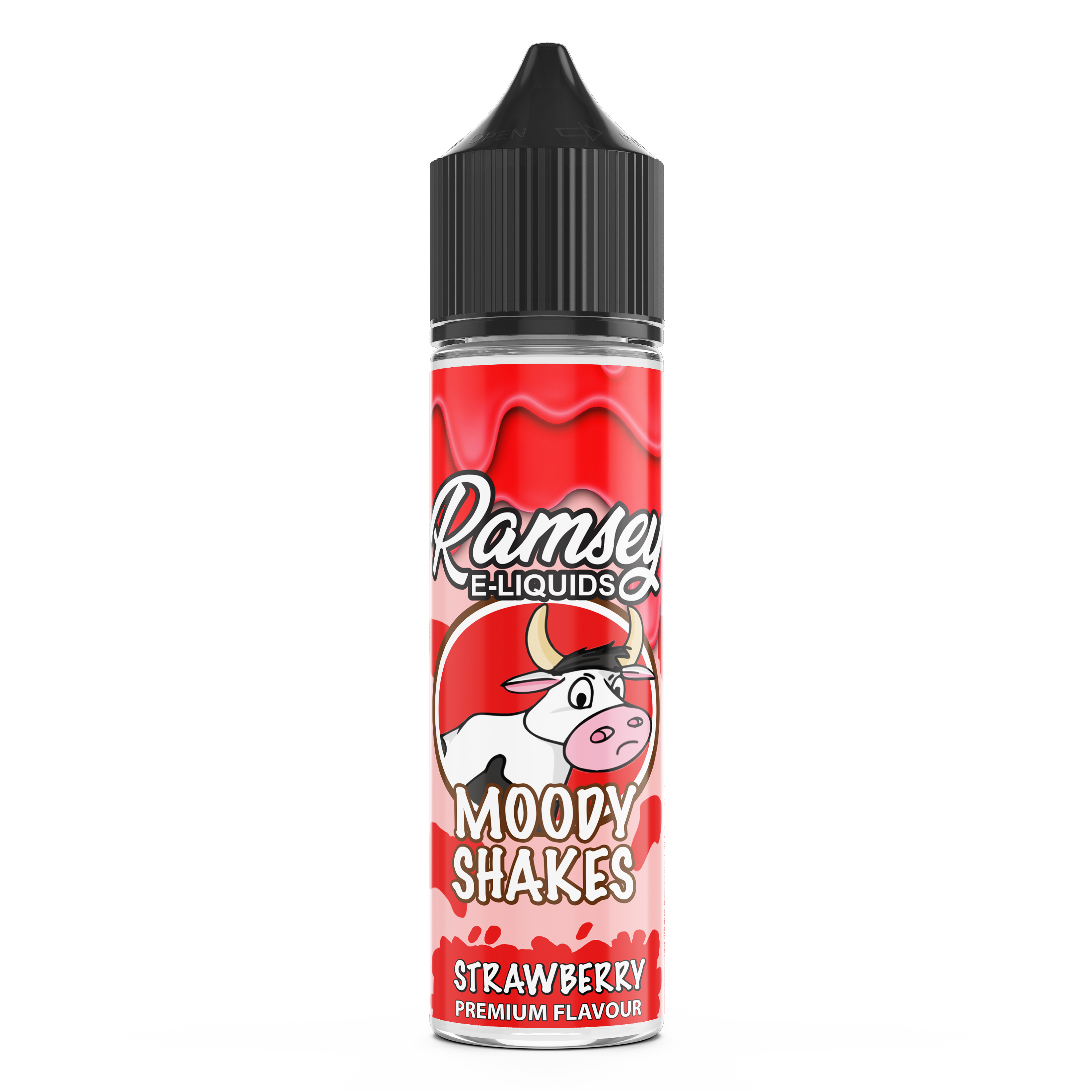 Ramsey E-Liquids Moody Shakes: Strawberry 0mg 50ml Shortfill E-Liquid
